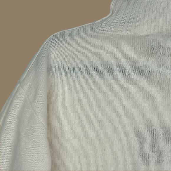 Everlane The Good Merino Wool Mock Neck Sweater Bone Women's XS NWT FLAWS - Picture 9 of 16